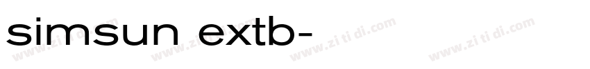 simsun extb字体转换